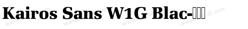 Kairos Sans W1G Blac字体转换